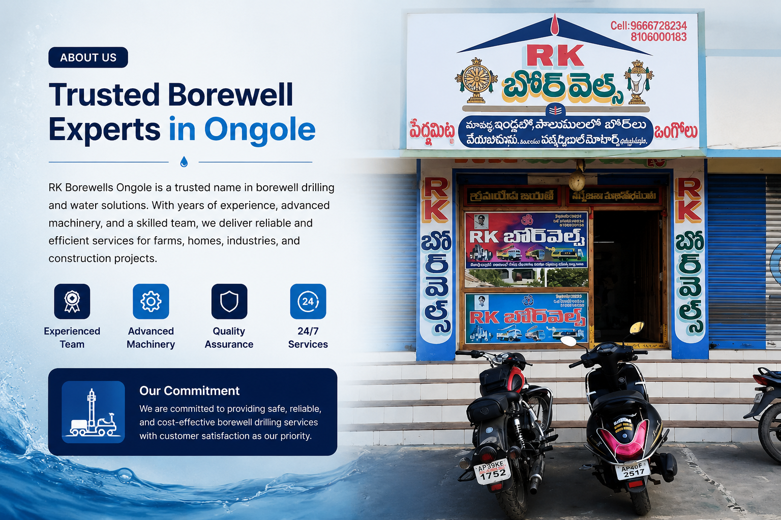 RK Borewells Ongole shop front